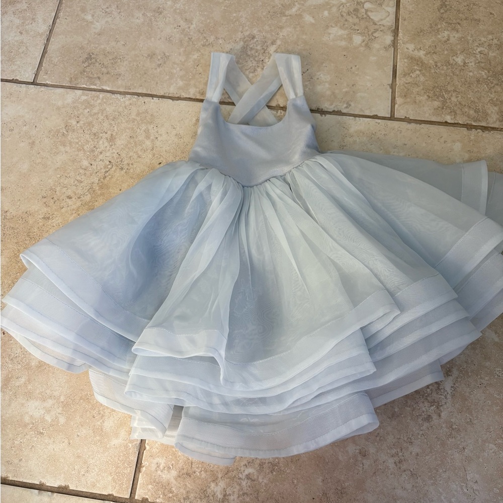 Charming Sky Blue Kids Formal Dress